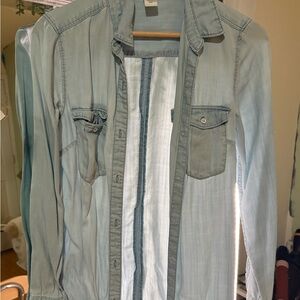 Thrifted Light Blue Denim Shirt